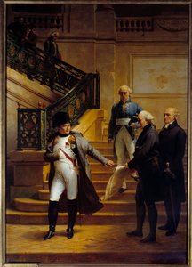 Kaiser Napoleon I. besucht den Palais-Royal und lehnt die Pläne der Architekten Beaumont und Fontaine ab