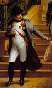Kaiser Napoleon I. besucht den Palais-Royal und lehnt die Pläne der Architekten Beaumont und Fontaine ab (Detail)