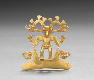 Vogel-Mensch-Anhänger, ca. 700-1550