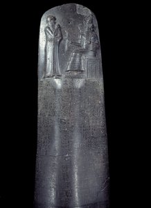 Mesopotamien: Stele in Diorit des Gesetzeskodex von Hammurabi