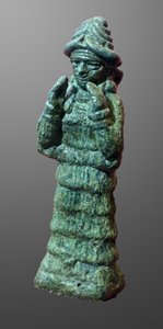 Bronzefigur der Schutzgöttin LAMA, Mesopotamien ca. 2035-1794 v. Chr. (Bronze) von Mesopotamian Mesopotamian