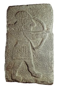 Hethitischer Bogenschütze, aus dem Palast von Kapara, König von Guzana, in Tell Halaf (Syrien), 9. Jahrhundert v. Chr.