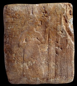 Mesopotamien. Kunst der Sumerer: Figur mit Federn