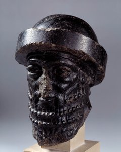 Mesopotamien: in Diorit geschnitzter Kopf namens Hammurabi. Aus Susa von Mesopotamian Mesopotamian