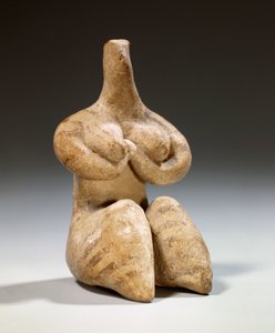 Mesopotamien: Fruchtbarkeitsstatuette im Halaf-Stil aus Terrakotta