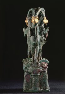 Heiliger Baum aus drei Ziegen geformt, aus Larsa, Südmesopotamien, ca. 1750 v. Chr.