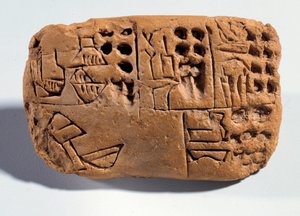 Mesopotamien: Tontafel mit Keilschriftinschrift