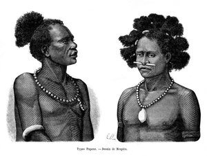 Papua-Typen, 19. Jahrhundert von Mesples