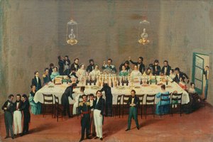 Bankett in Oaxaca zu Ehren von General Antonio Leon