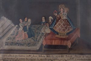 Ex-Voto-Gemälde, 1851 von Mexican School
