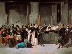Begräbnis von Atahualpa, August 1533 von Mexican School