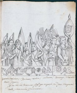 Vertreter der mexikanischen Provinzen, aus Historia de Tlaxcala von Diego Muñoz Camargo