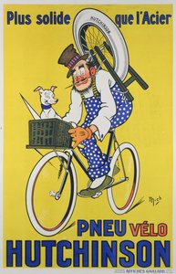 Poster, das Hutchinson-Fahrradreifen bewirbt von Mich