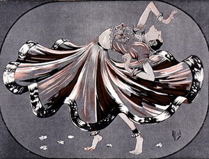 Miss Ruth in ihren Hindu-Tänzen: Mata Hari im Theater Marigny - von Mich (Michel Liebeaux) von Mich