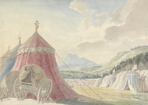 Entwurf für das Haymarket Theatre: "Die Schlacht von Hexham" von Colman dem Jüngeren