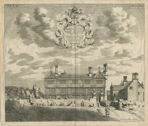 Broughton Hall (Kupferstich, 1653-1686) von Michael Burghers