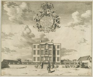 Elmhurst Hall: Kupferstich, undatiert [1653-1686] von Michael Burghers