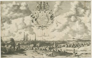 Lichfield - West-Nordwest-Prospekt (Kupferstich) von Michael Burghers