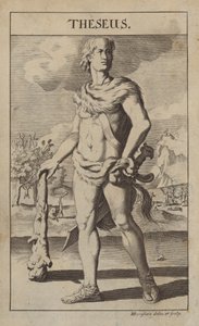 Theseus, mythischer griechischer Held und Gründerkönig von Athen von Michael Burghers
