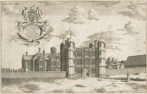 Tixall Hall und Torhaus (Kupferstich)