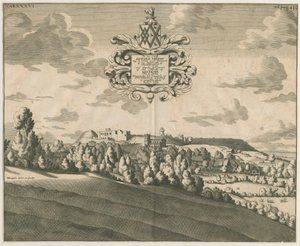 Tutbury Schloss - Fernansicht: Kupferstich, undatiert [ca. 1686]