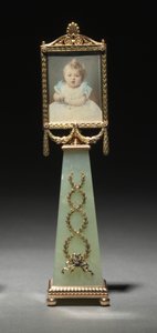 Gerahmte Miniatur: Porträt der Großherzogin Olga, Firma Peter Carl Fabergé (1846-1920), Miniatur gemalt von Johannes Zehngraf (1857-1908), vor 1896 von Michael Evlampievich Perkhin