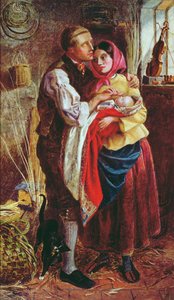 Der blinde Korbmacher mit seinem ersten Kind, 1858 von Michael Frederick Halliday