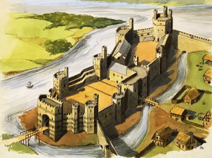 Caernarvon Castle zur Zeit von König Edward I.