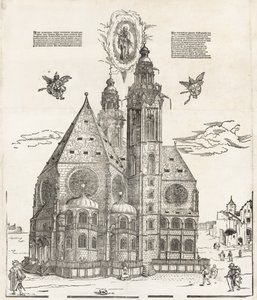 Die neue Kirche der Schönen Jungfrau in Regensburg von Michael Ostendorfer