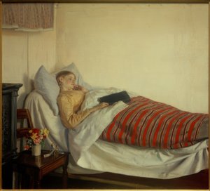 Ein krankes junges Mädchen von Michael Peter Ancher