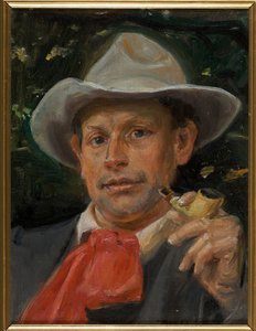 Porträt des dänischen Schriftstellers Martin Andersen Nexø (1869-1954) von Michael Peter Ancher