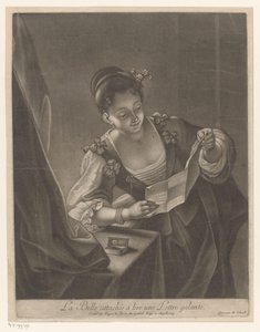 Brieflesende junge Frau von Michael Schnell