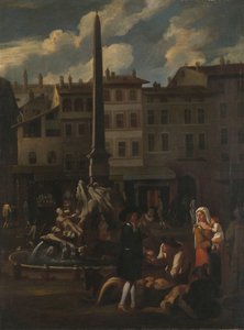 Marktszene in Rom, Piazza Navonna