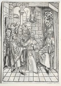 Der Schatzbehalter: Christus vor Kaiphas von Michael Wolgemut
