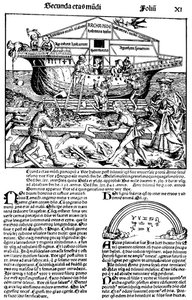 Seite aus dem Buch Die Nürnberger Chronik, von Hartmann Schedel, 1493