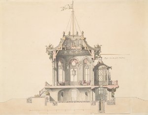 Entwurf für einen chinesischen Pavillon, n.d.