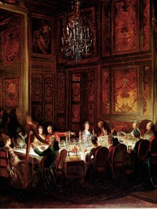 Abendessen von Prinz Louis François de Conti, Palast des Tempels (Detail)