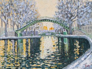 Canal Saint Martin im Winter, 2003 von Michel Bultet