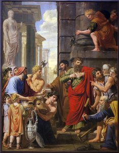 Der heilige Paulus und der heilige Barnabas verweigern göttliche Ehren in Lystra