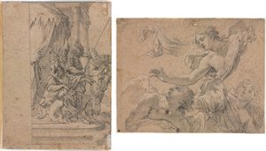 Studien von Engeln (recto); Panthea vor Kyros? (verso) von Michel Dorigny