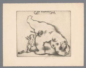 Ex libris von Gianni Mantero von Michel Fingesten (signed by artist)