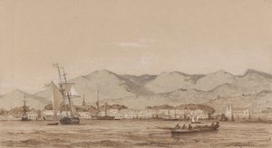 Port of Spain, vom Hafen aus von Michel Jean Cazabon