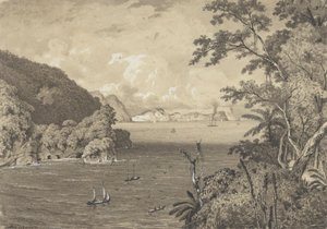 Die Bocas von der alten Festung, Macqueripe von Michel Jean Cazabon