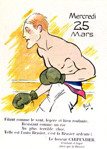 Der Boxer Georges Carpentier, ca. 1920