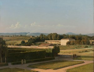 Ansicht der Gärten der Villa Medici