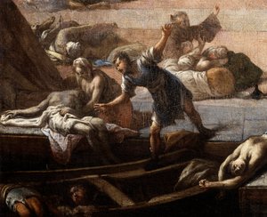 Ansicht des Rathauses (von Marseille) während der Pest von 1720 von Michel Serre