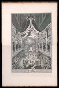 Begräbnis von Elisabeth Thérèse von Lothringen, Königin von Sardinien, in der Kirche Notre Dame von Paris am 22. September 1741