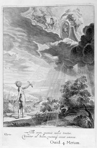 Clytie verwandelt sich in eine Sonnenblume, 1655 von Michel de Marolles