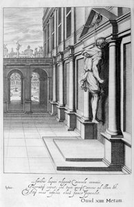 Iphis erhängt sich in Verzweiflung, dass er Anaxarete nicht gewinnen konnte, 1655