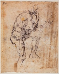 Aktstudie, Kopie von Naasons Lünette von Michelangelo (after) Buonarroti